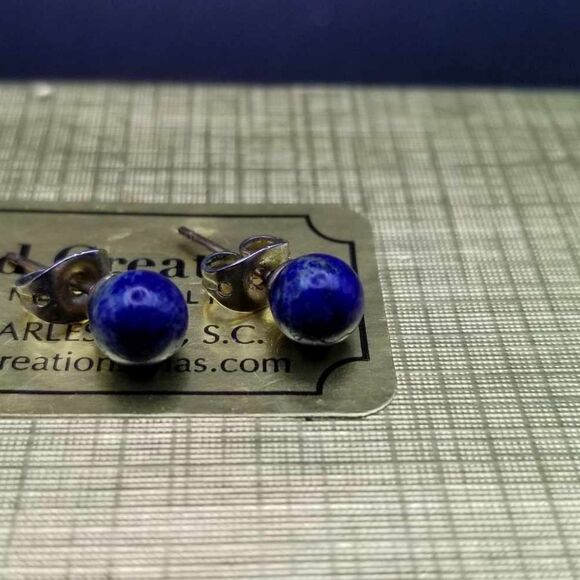Sapphire bulb earrings E0171 - Picture 1 of 2